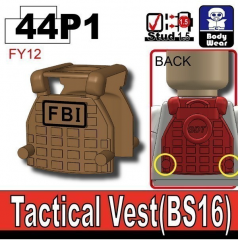 브릭나라 - 레고호환 Tactical Vest(Bs16)-Fbi_Dark Tan