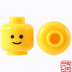 브릭나라 - 레고 기본얼굴 Yellow Minifig, Head Standard Grin Pattern
